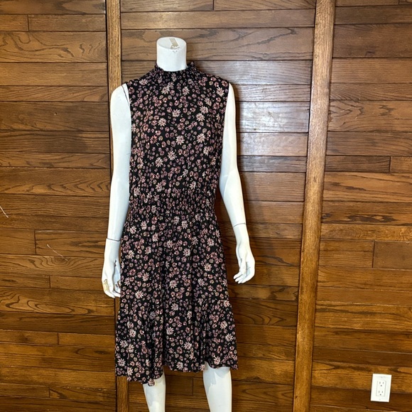 Nanette Lepore Dresses & Skirts - Nanette Lepore Black and Pink Floral Midi Dress